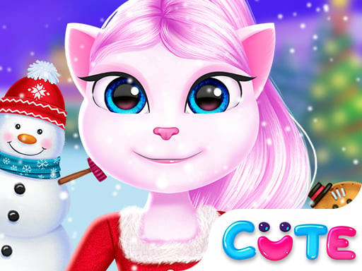 Play Angela Christmas Dress up Game