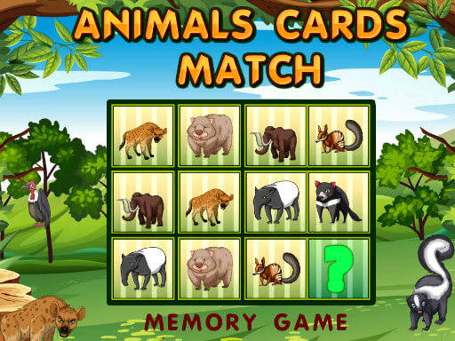 Play Animals Cards Match