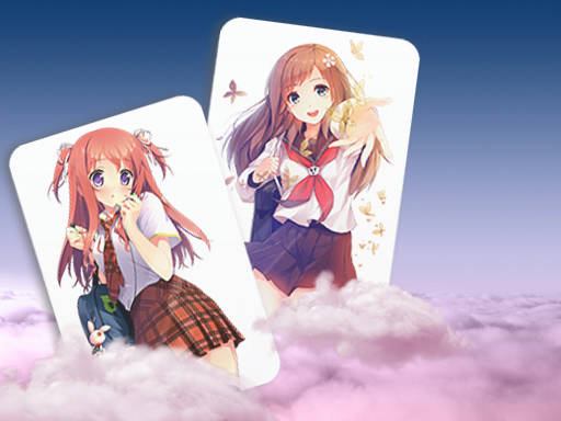 Play Anime Girl Card Match