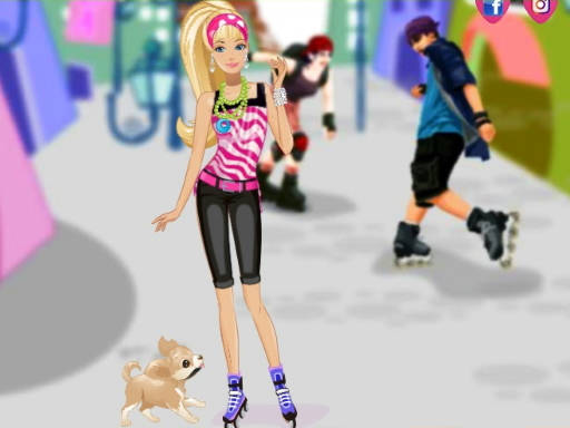 Play Barbie on roller skates