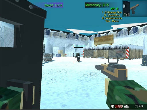 Play Blocky Combat Swat 2