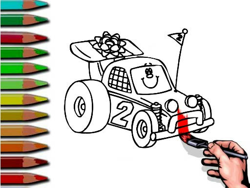 Play BTS Racing Car Coloring