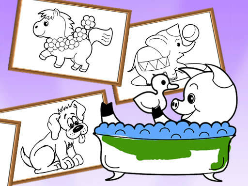 Play Cartoon Coloring for Kids - Animals