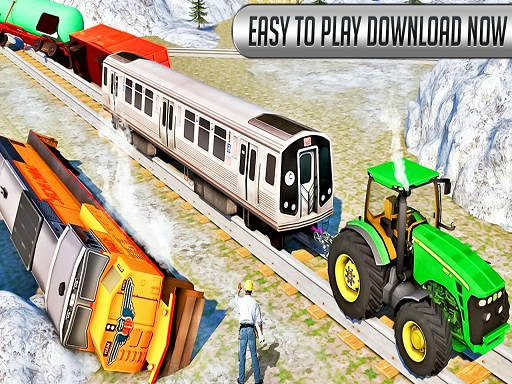 Play Chained Tractor Towing Train Simulator