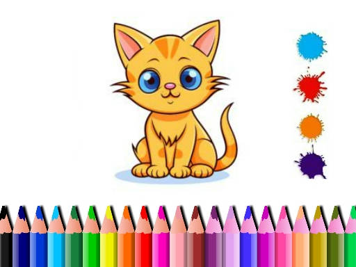 Play Cute Cat Coloring Book