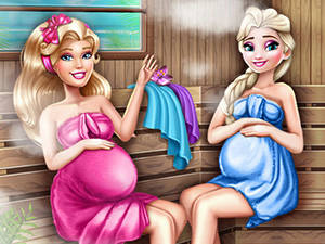 Play Cute Mommies Pregnant Sauna