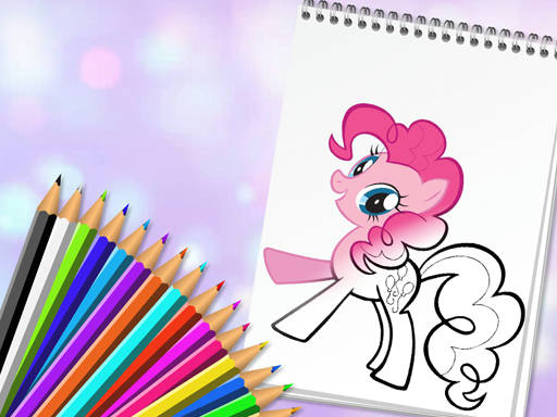 Play Cute Pony Coloring Book