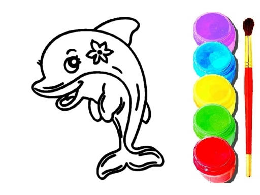 Play Dolphin Coloring Book