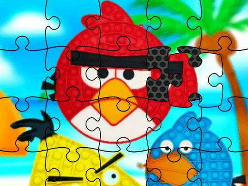 Play Funny Birds Pop It Jigsaw