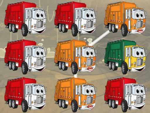 Play Garbage Trucks Matching