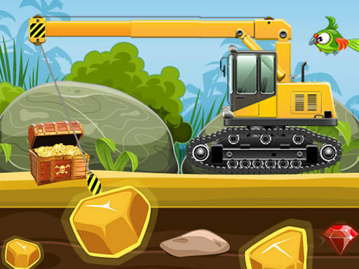 Play Gold Truck Crane