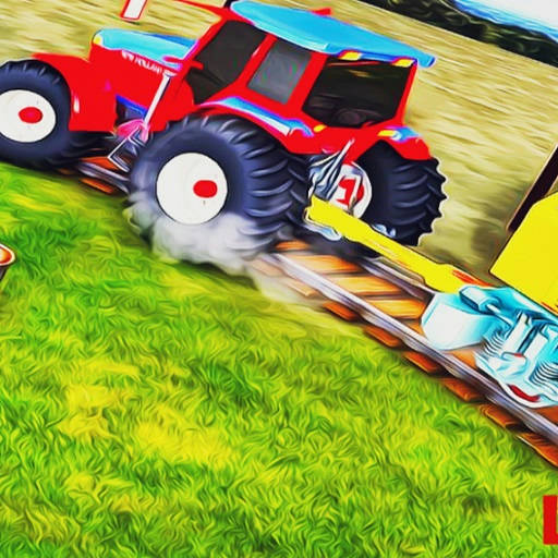 Play Heavy Duty Tractor Towing Train Games