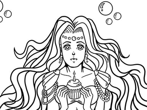 Play Kawaii Mermaids Coloring Book Game