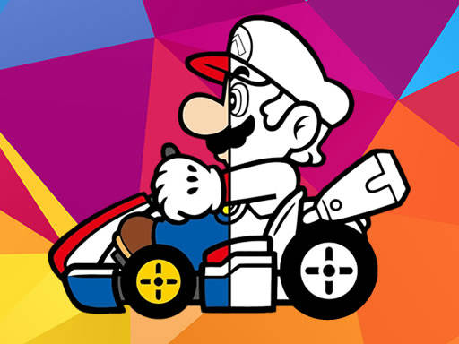 Play Mario Driving Coloring Book