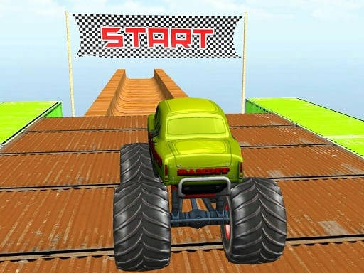 Play Monster truck stunts mega ramps