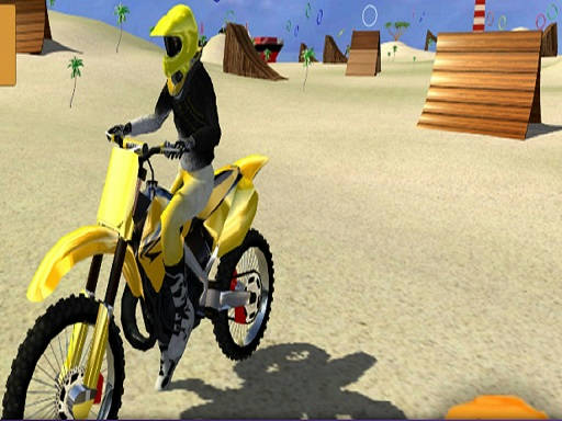 Play motor cycle beach stunt