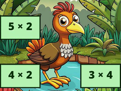 Play Multiplication: Bird Image Uncover