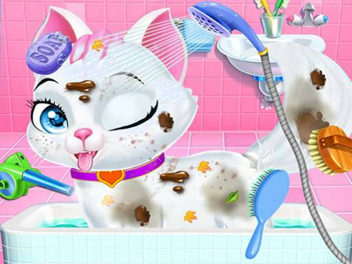 Play Pet Vet Care Wash Feed Animals - Animal Doctor Fun