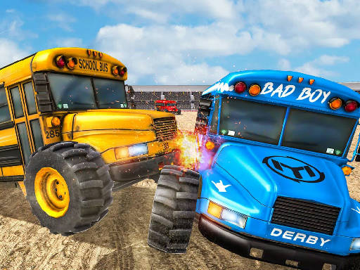 Play School Bus Demolition Derby