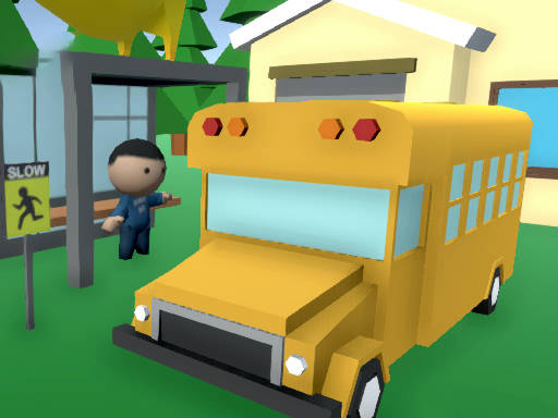 Play School Bus Simulator Kid Cannon