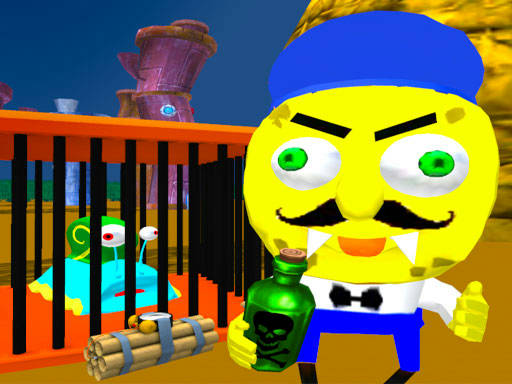 Play Sponge Neighbor Escape 3D