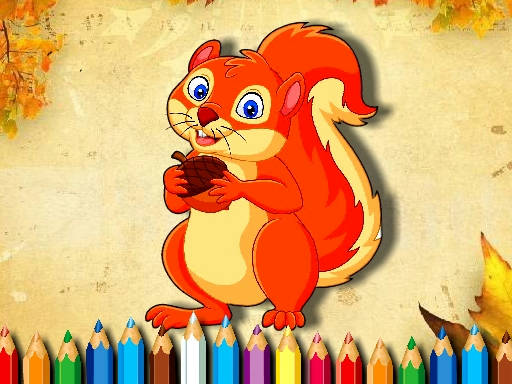 Play Squirrel Coloring Book