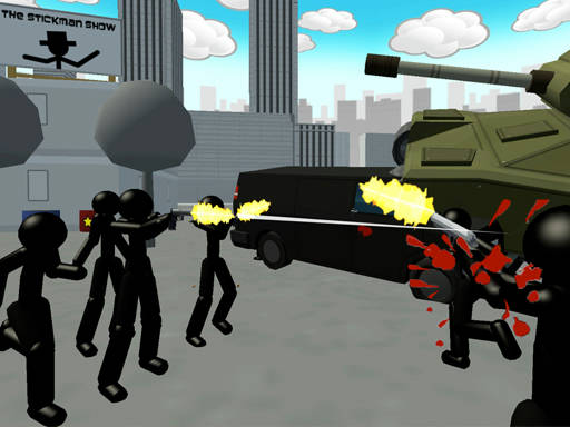 Play Stickman City Shooting 3D