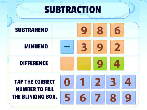 Play Subtraction Practice