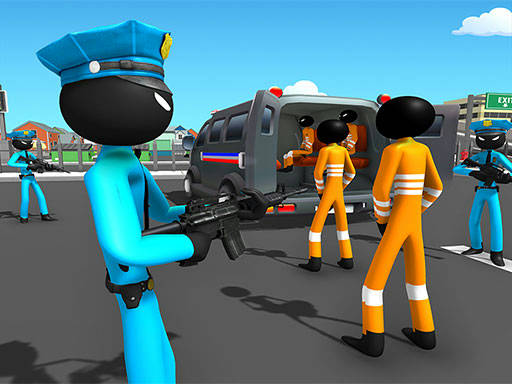 Play US Police Stickman Criminal Plane Transporter Game