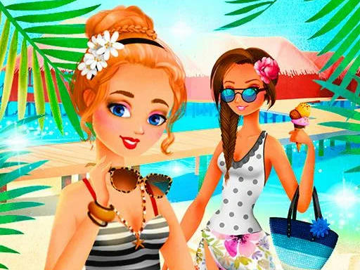 Play Vacation Summer Dress Up Game for Girl