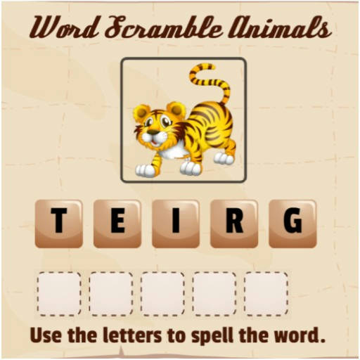 Play Word Scramble Animals