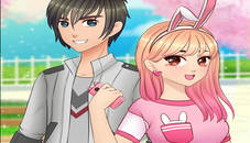 Anime High School Couple - First Date Makeover