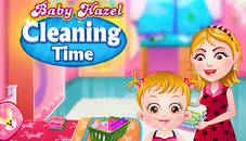 Baby Hazel Cleaning Time