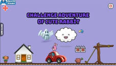 Challenge adventure of cute rabbit