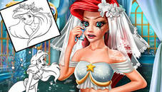 Coloring Book for Ariel Mermaid