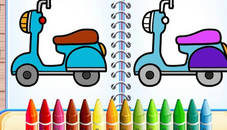 Cute Bike Coloring Book