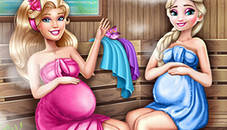 Cute Mommies Pregnant Sauna