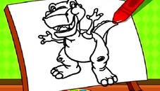 Easy Kids Coloring Dinosaur