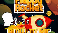 Flappy Rocket Playing with Blowing to Mic