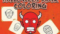 Halloween Mask Coloring Book