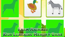 Kids Learning Farm Animals Memory