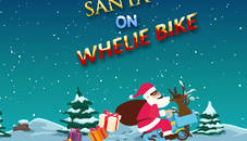 Santa On Wheelie Bike