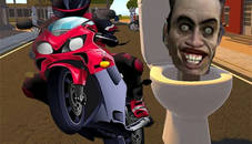 Skibidi Toilet Moto Bike Racing