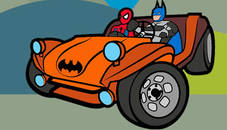 Superhero Cars Coloring Book