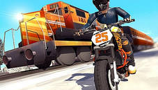 Tricky Bike Stunt vs Train Racing Game