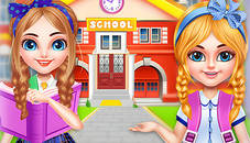 Twins sisters back to school