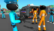 US Police Stickman Criminal Plane Transporter Game