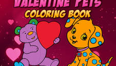 Valentine Pets Coloring Book