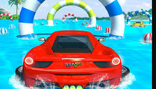 Water Surfing Car Stunts Car Racing Game