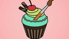 Yummy Cupcake Coloring